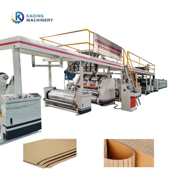 5 lager Korrugerad kartong Produktionslinje med produktionshanteringssystem