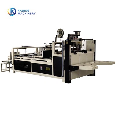 Effektiv semi -automatisk mapp Gluer -maskin för kartong med dubbla bitar